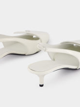 Courrèges Heritage White Fold Iced Slingbacks