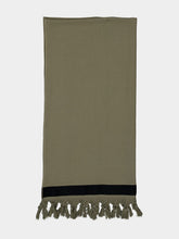 Haomy Khaki Taupe Copacabana Cotton Beach Towel