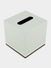 Maison Sarah Lavoine Lacquered Green Grey Tissue Box