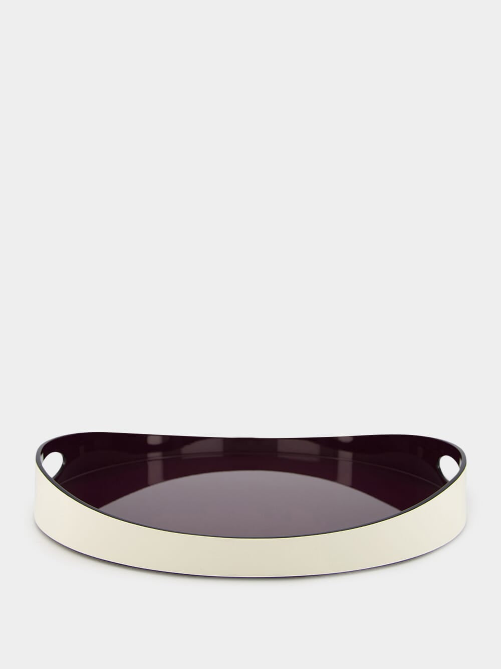 Basile Aubergine/Ecru Tray