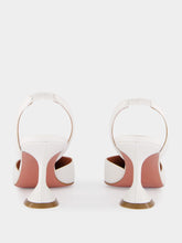 Amina Muaddi Holli White Slingback Pumps 70