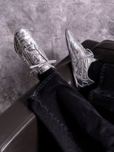 Balenciaga Silver City Sneaker in Metallized Sheepskin