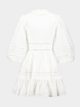 Zimmermann Ivory Lace-Trimmed Mini Dress