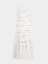 Zimmermann Ivory Pop Trimmed Midi Dress