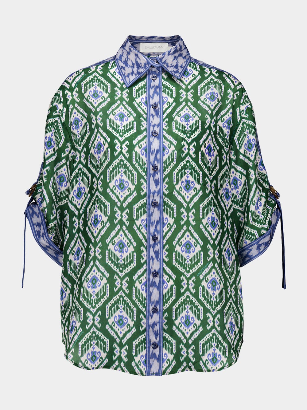 Green Wylie Silk Relaxed Fit Shirt