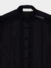 Zimmermann Black Lace Trim Cotton Shirt