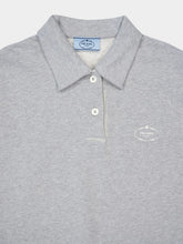 Prada Grey Cotton Polo Shirt with Pearl Buttons