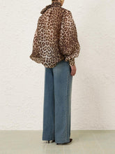 Zimmermann Illustration Leopard Print Billow Blouse