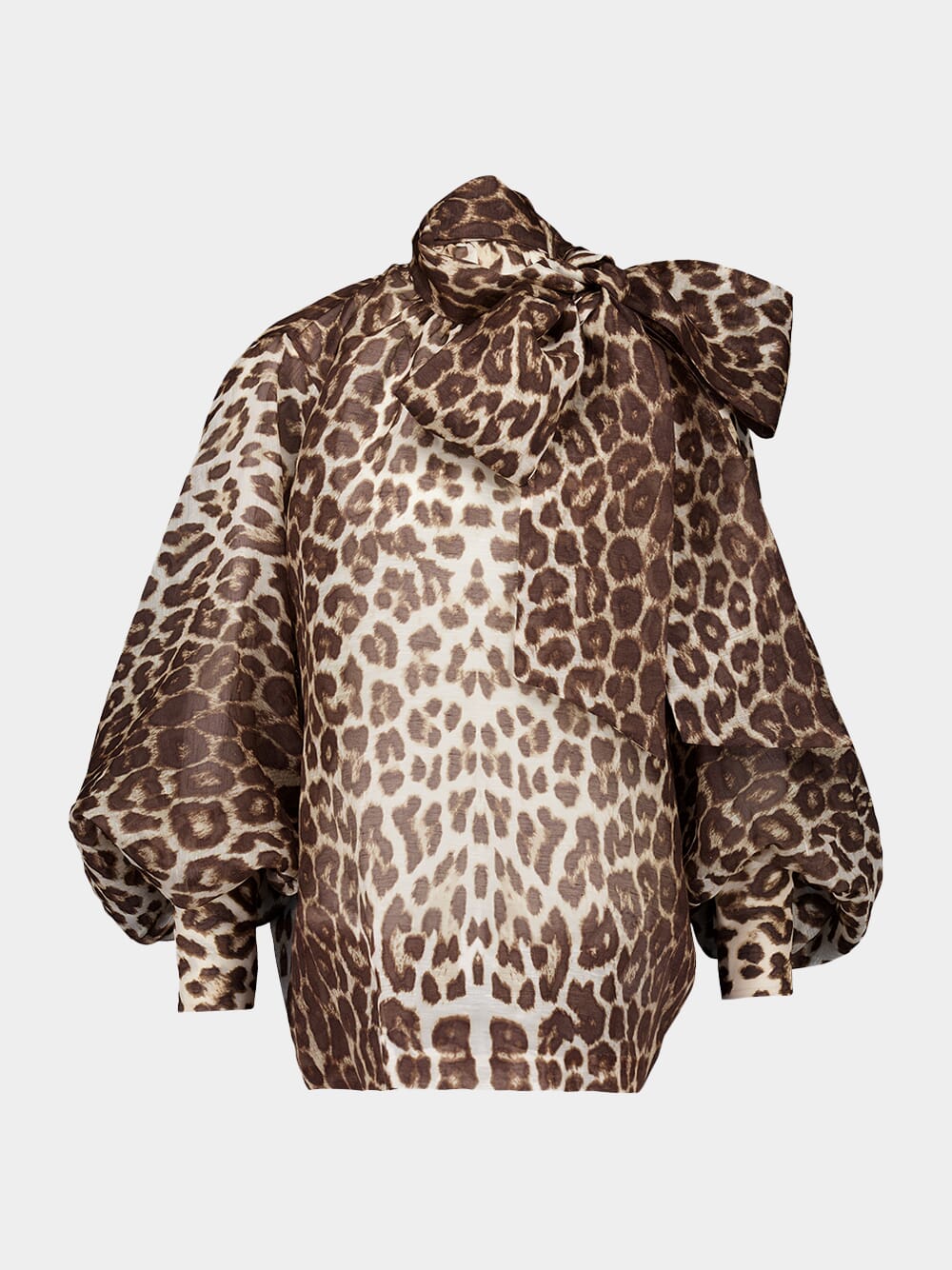 Illustration Leopard Print Billow Blouse