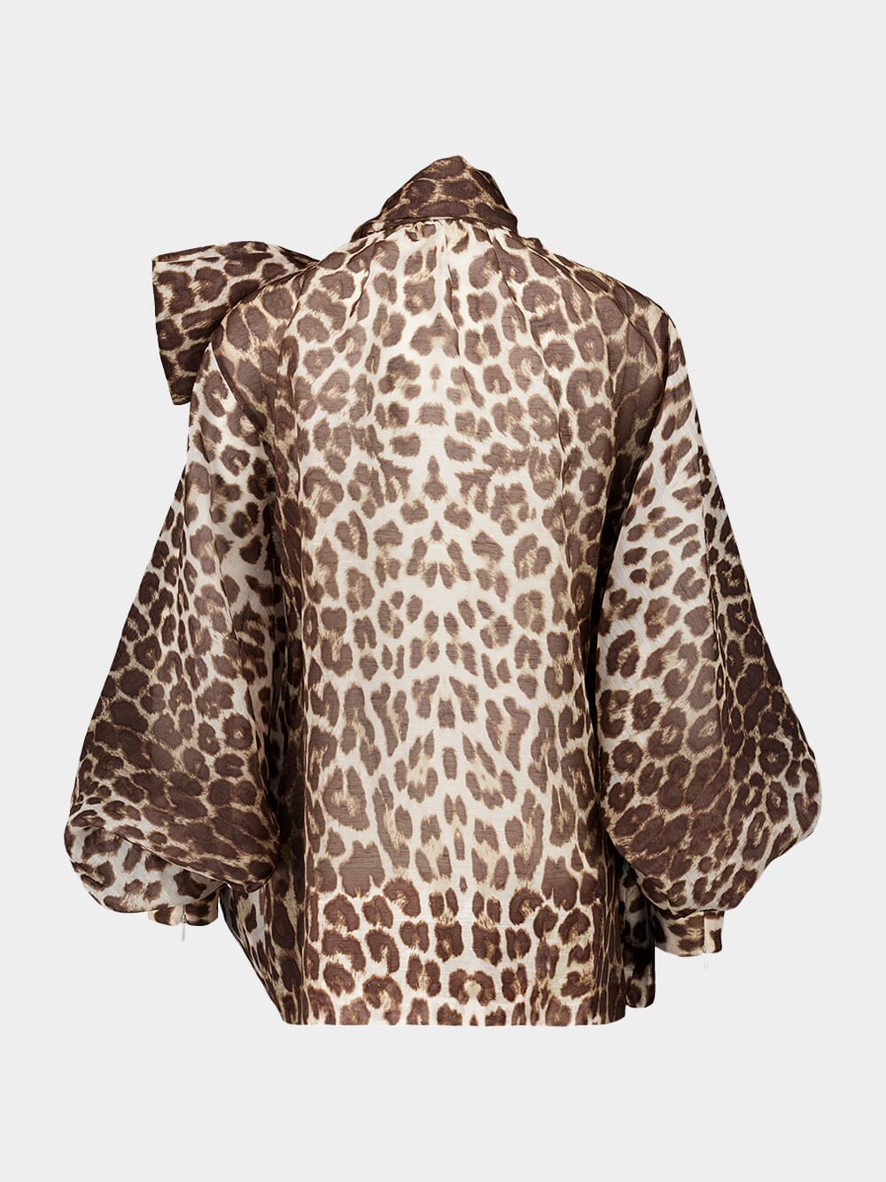 Illustration Leopard Print Billow Blouse