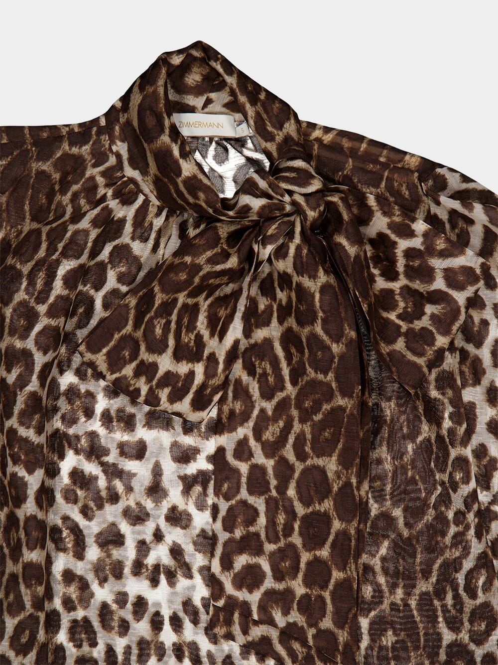 Illustration Leopard Print Billow Blouse