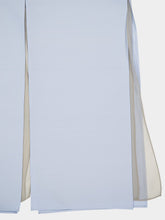 Ferragamo Light Blue Layered Midi Skirt