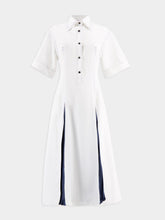 Ferragamo Long Dress with Satin Inlays