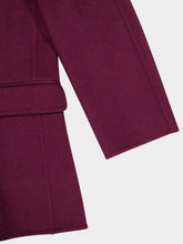 Ferragamo Plum Wool-Cashmere Belted Trench Coat