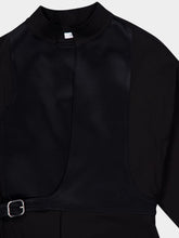 Ferragamo Black Long-Sleeved Shirt with Bib