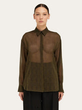 Olive Green Ferragamo Monogram Shirt