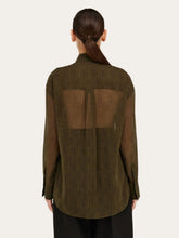 Ferragamo Olive Green Ferragamo Monogram Shirt