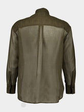 Ferragamo Olive Green Ferragamo Monogram Shirt
