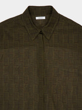Ferragamo Olive Green Ferragamo Monogram Shirt