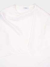 Ferragamo Asymmetric Draped White Top