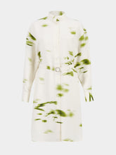 Ferragamo White Blossom Print Shirt Dress