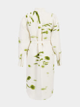 Ferragamo White Blossom Print Shirt Dress