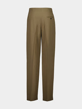 Lead Brown High-Waisted Pleated Trousers | PDP - Fashion Clinic