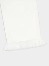 Ferragamo White Fringe Detail Jeans