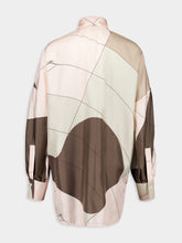 Ferragamo Powder Pink and Cement Silk Shirt
