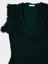 Moss Green Mini Dress with Fringe Detail | PDP - Fashion Clinic