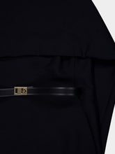 Ferragamo Black Belted Midi Cape Dress