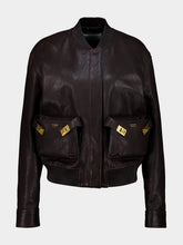 Ferragamo Espresso Leather Bomber Jacket