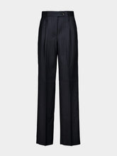 Ferragamo Charcoal Pinstripe Wool Trouser