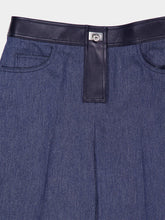 Ferragamo Blue High-Waisted Wide-Leg Denim Trousers