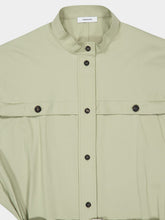 Ferragamo Burnt Sage Poplin Shirt Dress