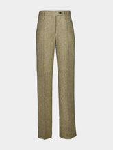 Ferragamo Beige Tailored Linen Trousers
