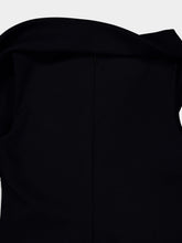 Ferragamo Black Asymmetric Wool Mini Dress