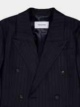 Ferragamo Charcoal Pinstripe Wool Blazer