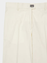 Ferragamo Parchment Tailored Cotton-Silk Trousers