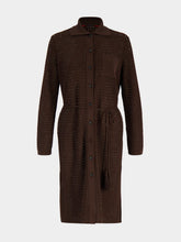 Ferragamo Espresso Brown Knitted Shirt Dress