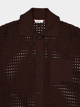 Ferragamo Espresso Brown Knitted Shirt Dress