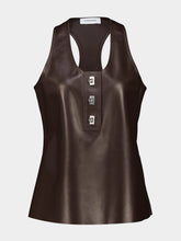 Ferragamo Espresso Nappa Racer Back Vest