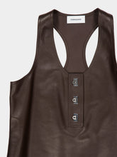 Ferragamo Espresso Nappa Racer Back Vest