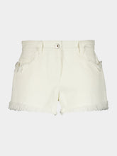 Ferragamo Mascarpone Frayed Denim Shorts