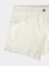 Ferragamo Mascarpone Frayed Denim Shorts