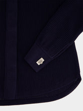 Ferragamo Navy Blue Knitted Long-Sleeve Shirt