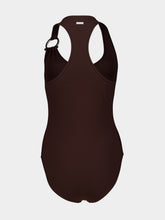 Ferragamo Espresso Gancini One-Piece Swimsuit