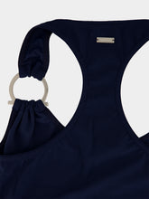 Ferragamo Navy Gancini One-Piece Swimsuit