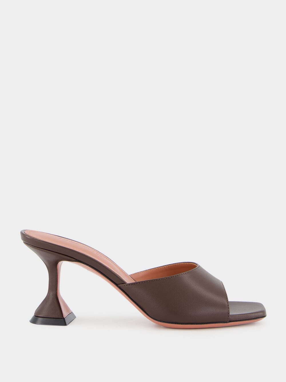 Lupita Nappa Heeled Mules in Coffee