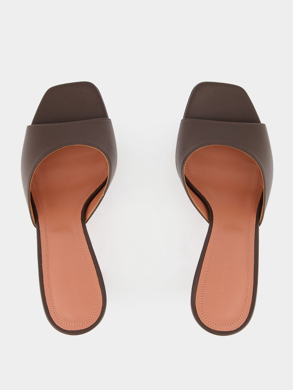 Lupita Nappa Heeled Mules in Coffee